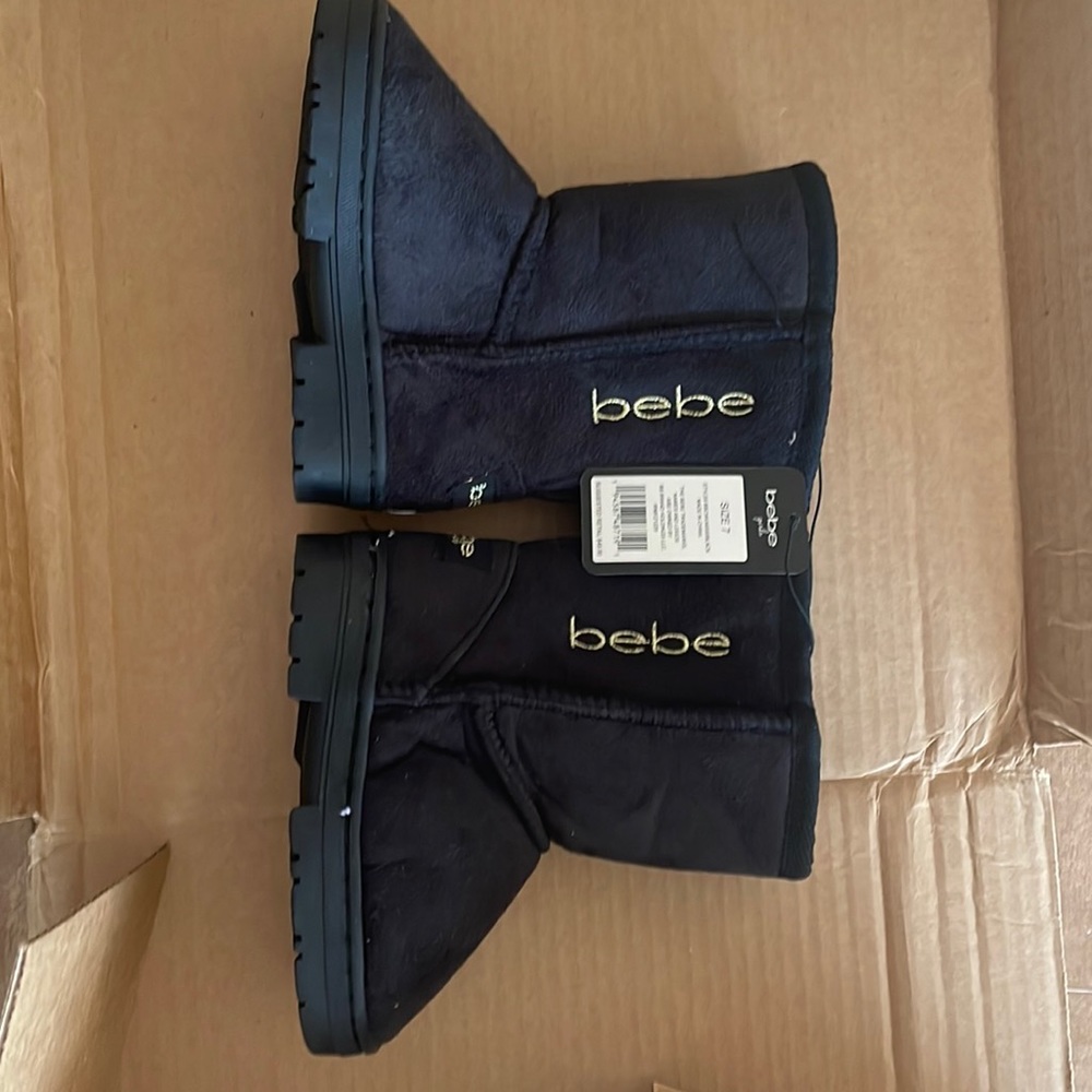 Bebe black with gold letters